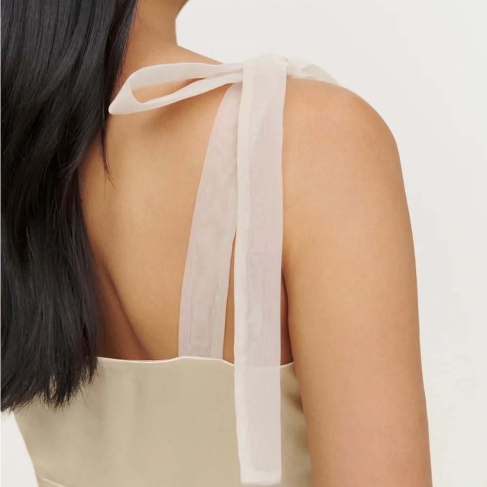 Reformation Alene Silk Ivory Midi Dress - Picture 5 of 11